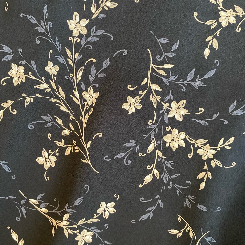 Talbots Collection Women’s size 14 Black Floral Sleeveless Dress